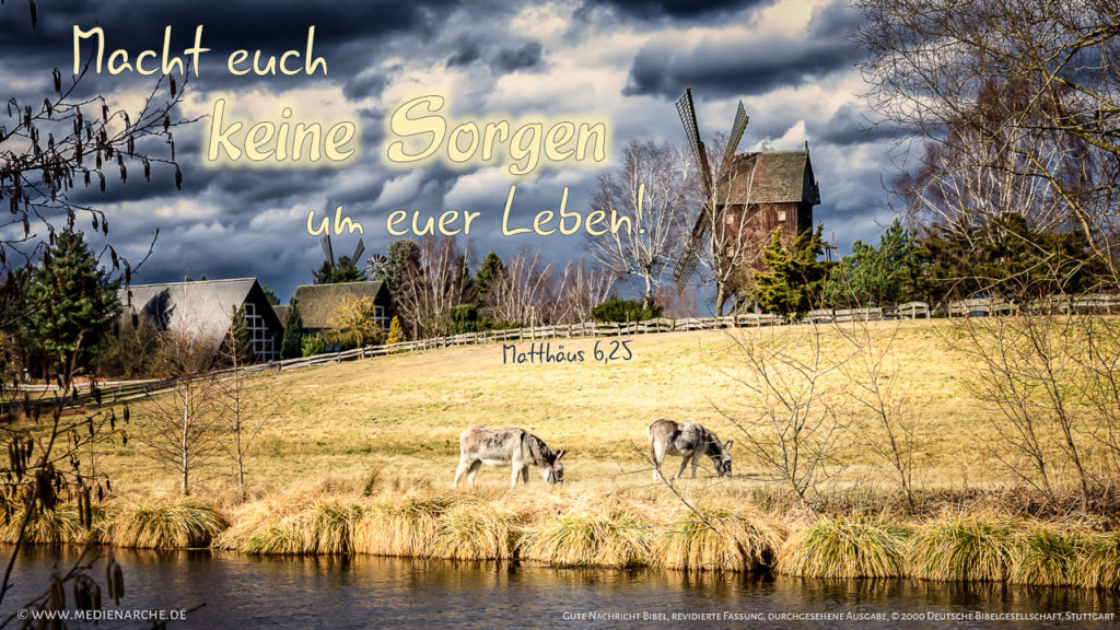 Macht euch keine Sorgen um euer Leben