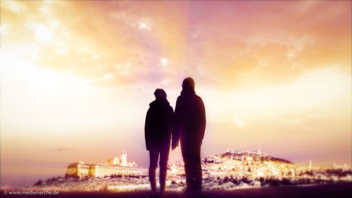 Blick auf goldene Stadt