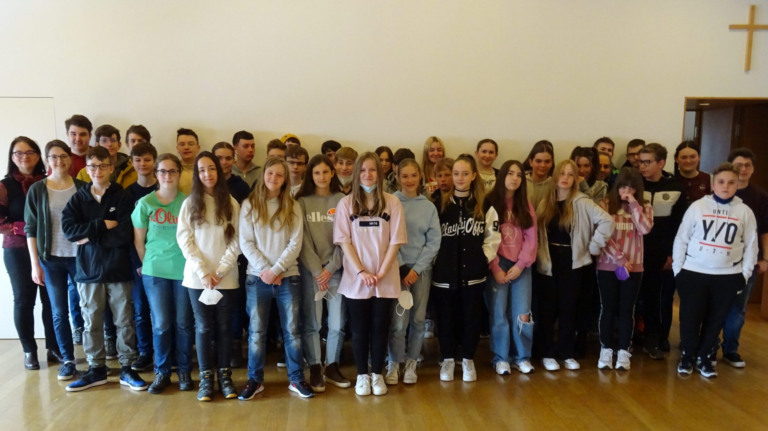 Konfirmanden der Thomas- und Stephanuskirche auf der Freizeit im Jugendhaus in Habsberg.